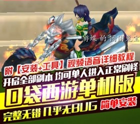 六九网单口袋西游单机版 全新稀有完整一键端端 全开副本GM刷装备网单-六九网单