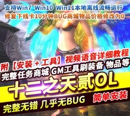 六九网单十二之天贰OL单机版稀有完整免虚拟机一键端GM工具修改教程-六九网单