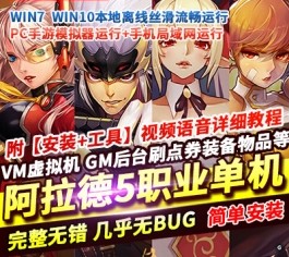 六九网单[PC模拟器+手机局域网] 阿拉德单机版5职业团本稀有一键镜像服务端完整GM工具网单-六九网单