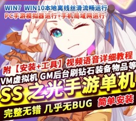 六九网单[PC模拟器+手机局域网] SS之光手游单机版宝石版完整稀有VM镜像一键服务端GM网单-六九网单