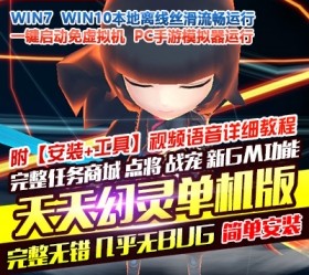 网单天天幻灵手游单机版简单一键启动GM刷元宝金钱等级物品_六九网单-六九网单