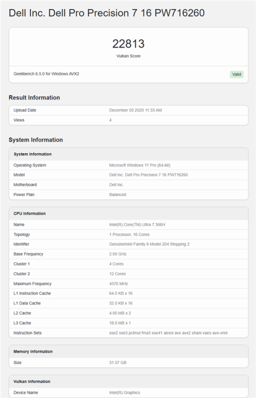 Intel酷睿Ultra 7 366H跑分测试：集成显卡性能略超GTX 1050 Ti-六九网单