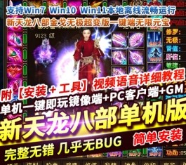天龙八部超变版：金戈无极2026 一键端+虚拟机+GM工具 无限元宝畅玩-六九网单