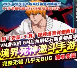 境界死神激斗精品手游单机版 价值2千稀有端 一键端+授权GM后台+双端-六九网单