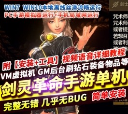 剑灵革命手游单机版 八职业一键端 咒术师+刺客+灵剑+召唤师 精品GM后台-六九网单