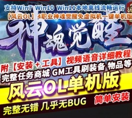 2026风云ol神魂觉醒单机版 精修主线+4职业+坐骑翅膀+商城GM网单-六九网单