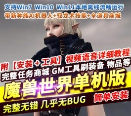 魔兽世界单机龙希尔版 新种族+机器人+驭龙术技能+武器幻化 一键端-六九网单