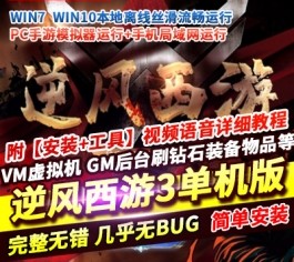 逆风西游3尊享挂机单机版 一键端+装备洗练增幅/开孔点化/进阶渡劫+GM后台-乐久网单